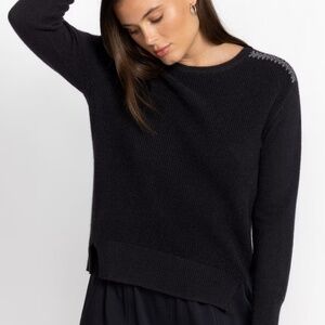 Johnny Was Cashmere Blend Mishika Waffle Pullover Sweater Sz M